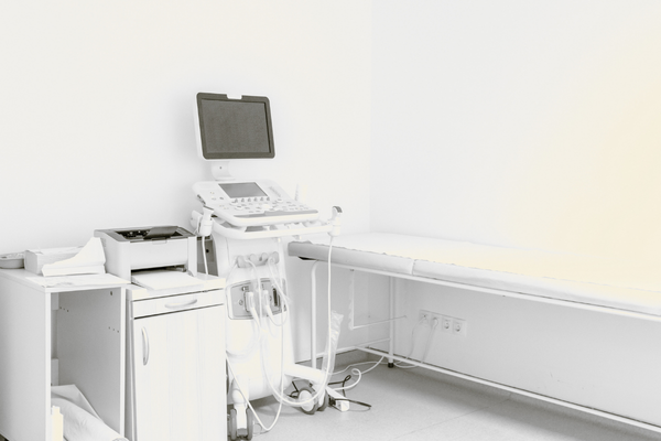 Modern examination room prepared for patient visits